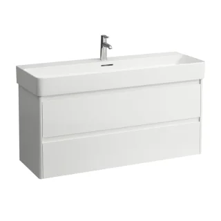 LAUFEN Waschtischunterschrank BASE 2.0 400x1168x515 2 Schubl m. Griffmulde f.WT H810289 weiß glzd, H H4114221082611