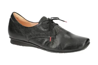 Think Chilli 3-000269-0000 Damenschuhe Slipper Schwarz Naturgegerbtes Leder