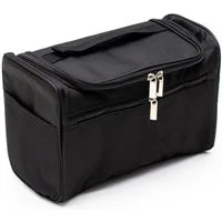 Intirilife Kosmetiktasche (Tragbare Kosmetiktasche in SCHWARZ), Koffer Kulturbeutel mit Tragegriff