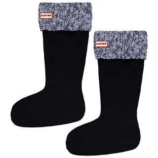Hunter Damen-Sockenstiefel mit Blockstreifen, groß, Schwarz