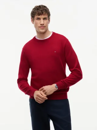 PIMA ORG CTN CASHMERE CREW NECK Regatta Red - Gr. - M