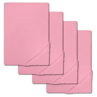 4er-Set Setex REFIBRA Feinbiber Spannbettlaken rosa 180 x 200 cm