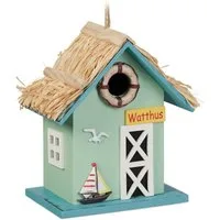 relaxdays Vogelhaus Deko Vogelhaus Strandhausstil