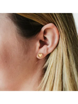 Julie Julsen Ohrstecker 925/- Sterling Silber vergoldet Herz