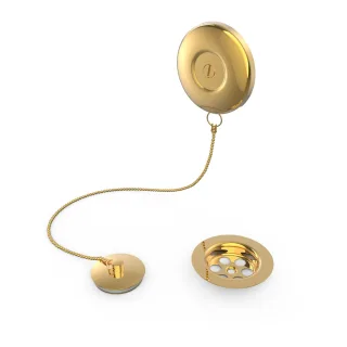 Tres Flachablauf mit Kette und Stopfen für Waschbecken, Bidet und Spüle , 03474501OR 03474501OR