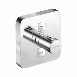 Kludi PUSH UP-Thermostatarm. mit Druck- taste für 2 Verb., soft edge chrom, 389110538 389110538