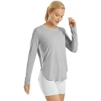 G4Free Langarmshirt Damen Langarmshirt UPF 50+ Atmungsaktiv Trainingsshirt UPF 50+ UV-Schutz,Schnelltrocknend,Atmungsaktiv, Hohe Seitenschlitze