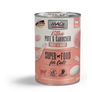 MAC's Nassfutter Kitten Pute und Kaninchen 24x400 g