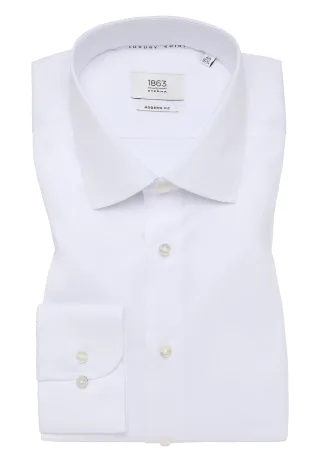 ETERNA - Luxury Shirt Twill Langarm weiß - Gr. - 43/Langarm - 65cm
