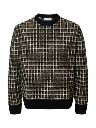 SELECTED MEN - SLHMIKOLAS LS KNIT RELAXED CREW NECK black - Gr. - XL