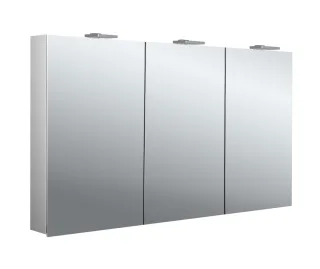 emco Lichtspiegelschrank flat 2 Style, Aufputz, mit Waschtischbeleuchtung, 3 Türen, 1300 mm, 9797063 979706309