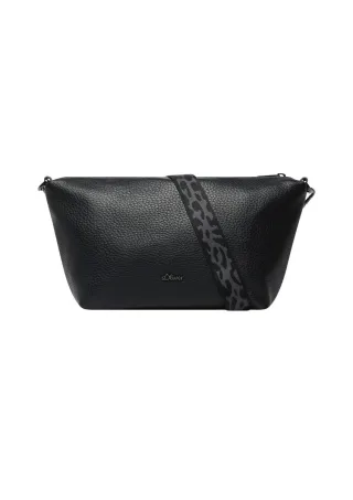 s.Oliver Red Label - Tasche mit Logo-Platte und verstellbarem Gurt schwarz - Gr. - ONE SIZE