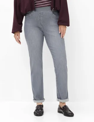 Raphaela by Brax Damen Five-Pocket-Hose Style CARINA GREY SLIGHTLY USED, denim grau, Gr. 48K