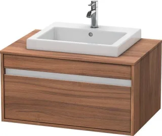 Duravit Ketho Konsolenwaschtischunterbau wandhängend Nussbaum Matt 800x550x426 mm - KT679407979 KT679407979