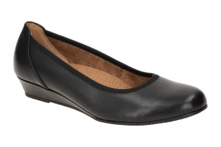 Gabor 02.690.57 KRETA Damen Ballerinas Schwarz Comfort Keilabsatz