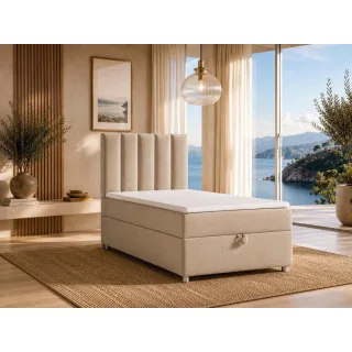 Best For Home Boxbett, Beige, Holz, Höhe ca. 18 cm, Rechteckig, 70x200 cm, Schlafzimmer, Betten, Boxspringbetten