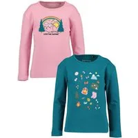 Blue Seven Langarmshirt (Packung, 2-tlg) mit tollen Frontmotiven