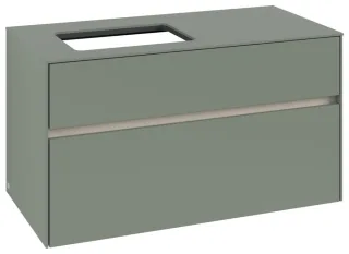 Villeroy & Boch Waschtischunterschrank Collaro C11000 1000x548x500mm 2 Ausz. Waschtisch li Soft Gree C11000AF
