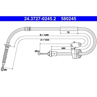 ATE Handbremsseil hinten links Mini R50 R52 R53