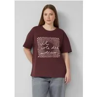 QS Kurzarmshirt T-Shirt Baumwollshirt mit Frontprint