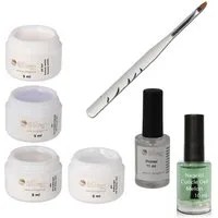 Sun Garden Nails Nagellack 4 x 5 ml UV Classic Gel Set - Nagelöl + Nail Primer + Gelpinsel