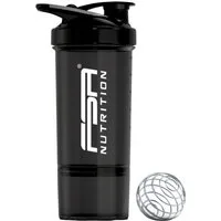 FSA NUTRITION Protein Shaker mit Pulverfach & Mischkugel - Auslaufsicher & Spülmaschinengeeignet, Shaker mit Pulverfach, Skala und Mischsieb - für Krafttraining