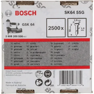 Bosch Senkkopf-Stift SK64 25G, 1,6 mm, 25 mm, verzinkt - 2608200506