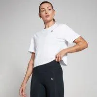 MP Damen Basics Locker sitzendes Kurzarm-Crop-T-Shirt – Weiß - XXL