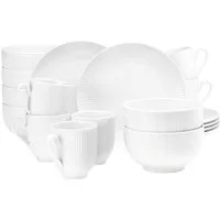 Seltmann Weiden Frühstücks-Geschirrset Geschirr-Set, 18 Teile, Amina (18-tlg), 6 Personen, Porzellan, Tassen, Untertassen, Teller, Made in Germany, 18 Teile, für 6 Personen