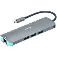 Nano-Dockingstation grau, HDMI, USB-C, USB, RJ-45