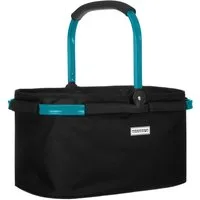 anndora Einkaufskorb mit stabilem Aluminiumrahmen, 22 l, Stoff durch Klettverschluss leicht abnehmbar zum Reinigen