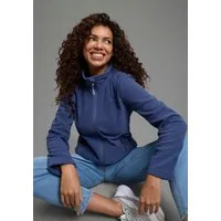 Ocean Sportswear Fleecejacke aus weichem Fleece-Material, unifarben, mit Logostickerei