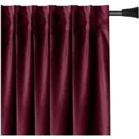 Restilo Gardine Gardine Multifunktionsband Kräuselband Vorhang Verdunkelnd Samt Textil (1 St), Kräuselband, verdunkelnd, Samt Textilien, mit Raffhalter