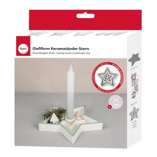 Silikon Gießform Kerzenständer "Stern"