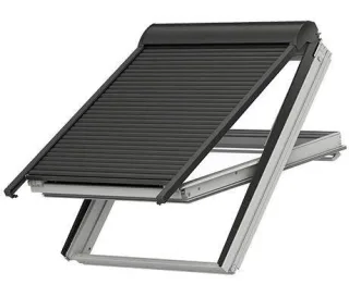 VELUX Elektro SunProtect" Sparpaket Dachfenster Kunststoff mit Eindeckrahmen und Elektro Rollladen SML  KUX"