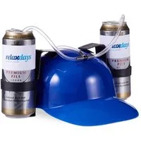 relaxdays Partyanzug Party Trinkhelm, blau