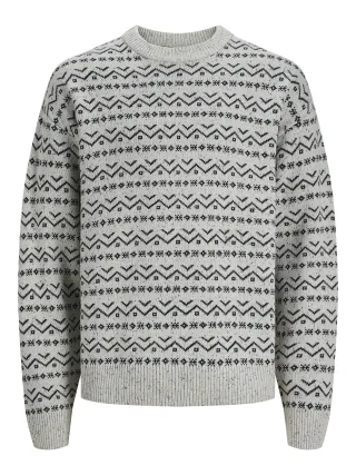 JACK&JONES - JORCOSY KNIT CREW NECK cloud dancer - Gr. - XXL