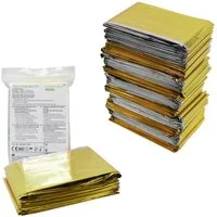 Medi-Inn Erste-Hilfe-Set Rettungsdecke Rettungsfolie, 160 x 210 cm, gold/silber, (10 St)