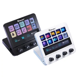 MiraBox MBox N4 Stream Deck with 10 LCD Buttons and 4 Rotary Knobs Live Streaming Controller Touch Screen Customizable M