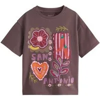 Next T-Shirt Oversized Fit T-Shirt mit Stickerei (1-tlg)