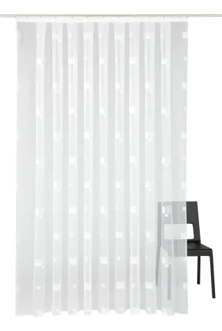 Weckbrodt Gardine "Jacquardstore BL-MW" Kräuselband 1 Stk. tlg. feste Falten, Jacquard, Allover, Beschwerungsband, nach Maß