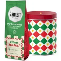 BIALETTI Kaffeedose BIALETTI Design Kaffeedose mit Perfetto Moka Classico 250g Ciao, Material: Metall, (Kaffee-Dose inkl. 250 g Kaffee)