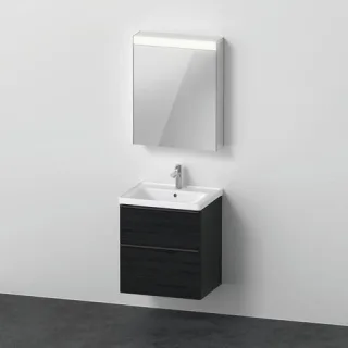 Duravit D-Neo Möbelwaschtisch mit Waschtischunterbau und Spiegelschrank 600x480x2000 mm - DE0145L161 DE0145L16160000