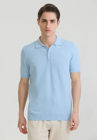 Polo Shirt Kurzarm Strick-Polo Shirt Kurzarm
