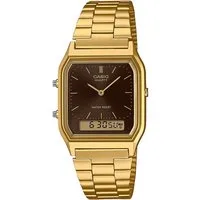 CASIO VINTAGE Chronograph AQ-230GA-5AMQYES, Quarzuhr, Armbanduhr, Damenuhr, Herrenuhr, Edelstahlband,Digitaluhr