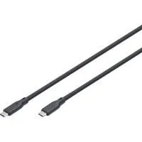 USB4 Gen 2x2 Silikon-Anschlusskabel USB-C > USB-C schwarz, 2 Meter, PD, Laden mit bis zu 240 Watt