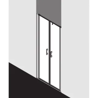Kermi Liga Pendeltür LIPTD093201AK 93 x 200 cm, silber mattglanz, ESG klar, auf Duschplatz