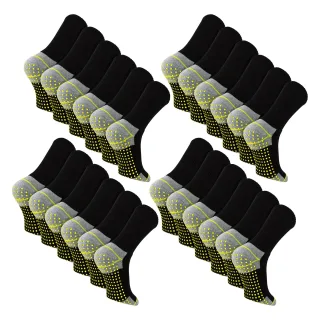 24 Paar Herren Rutschfeste Arbeitssocken | Atmungsaktive, langlebige Stiefelsocken mit Grip