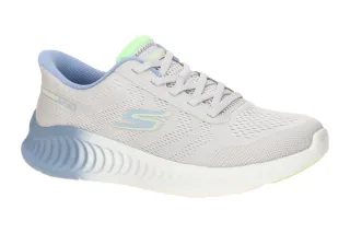 Skechers GO WALK NOW 125643 LTGY hell-grau - sportliche Slipper f?r Damen