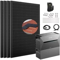 SolarMars Balkonkraftwerk mit Speicher 2000W Anker Solix Solarbank 3 E2700 Pro, 2000 W, Monokristallin, (mit optionaler BP2700 Erweiterungsakku und Halterung), mit intelligenter KI zur dynamischen Überwachung des Stromverbrauchs